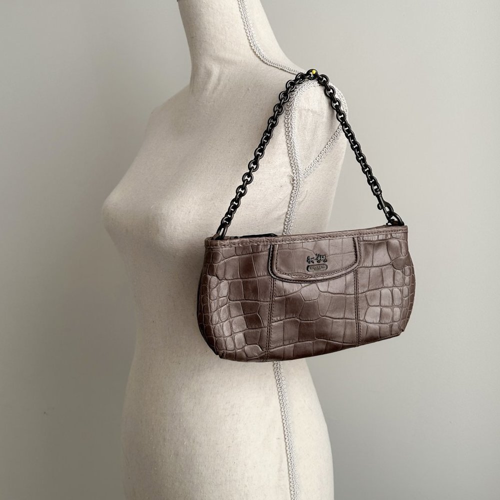 Coach Brown Baguette Leather Bag, Women Bag